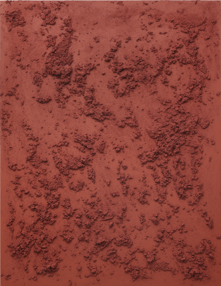 Captured Landscape - Red Earth II, 2026, Natural Material Mixed on Canvas, 112.1 x 145.5 cm